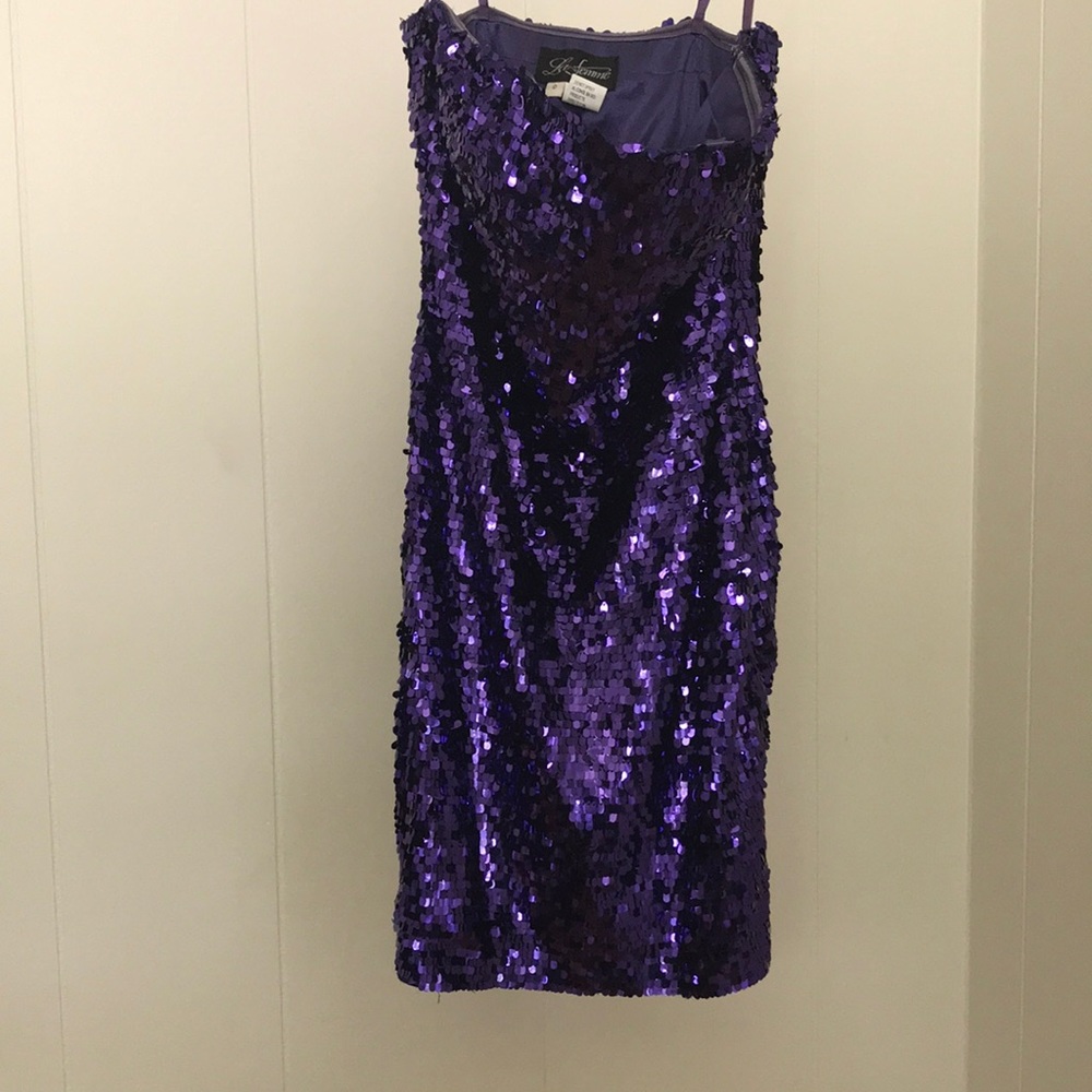 Purple sequin dress